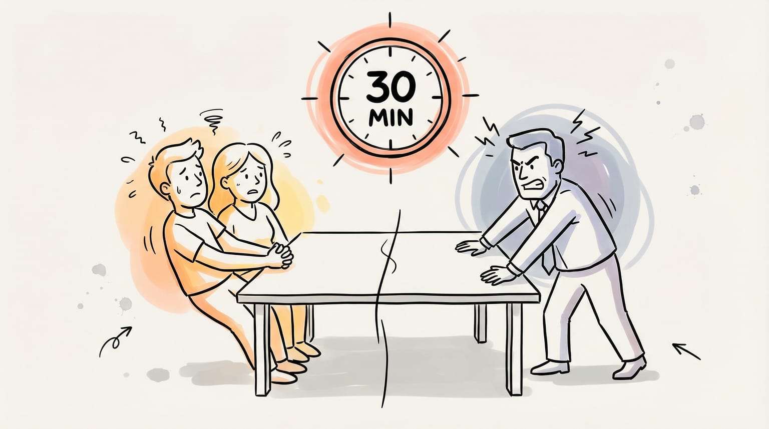 The pressure moment — 30 minutes to decide your financial future