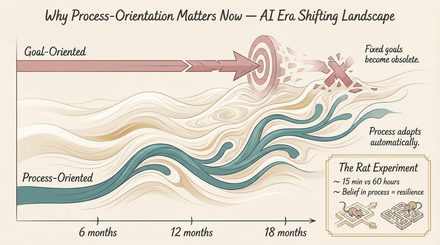 Why process-orientation matters in the AI era: the landscape shifts too fast for fixed goals
