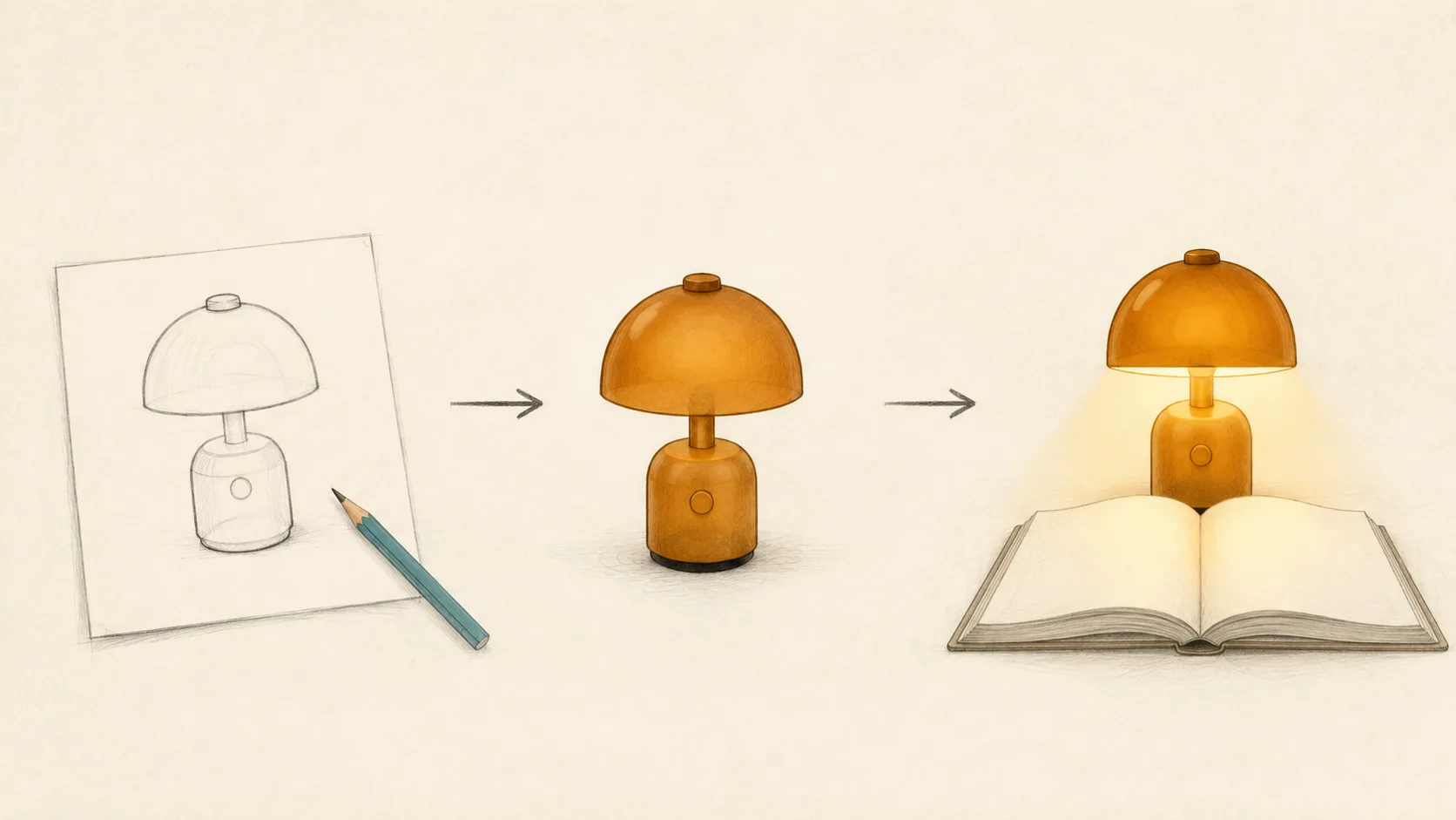 An idea becomes a small complete version, then something used