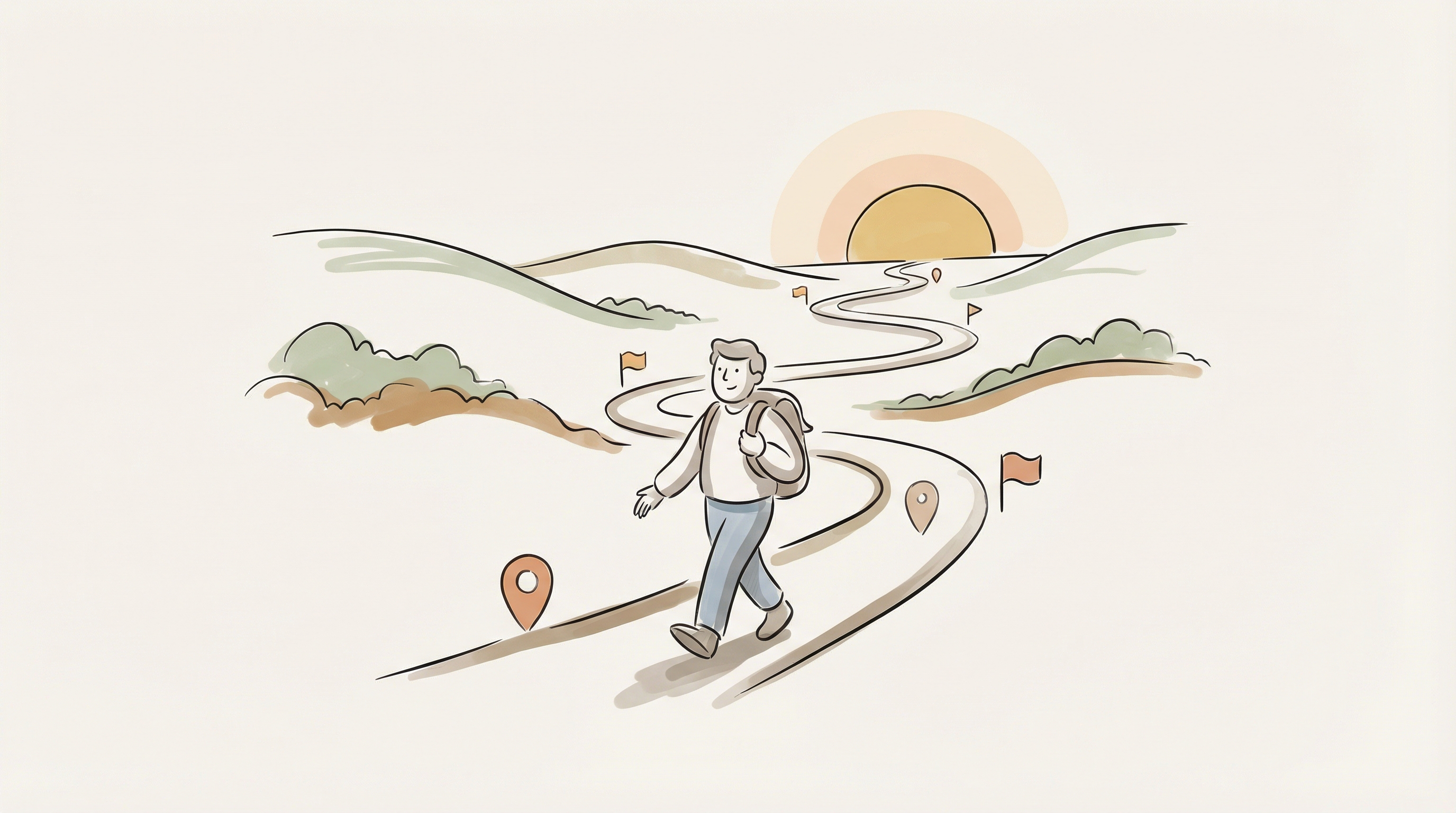 The journey ahead — walking toward the sunrise